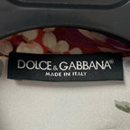 NWT Dolce & Gabbana White Multi Flower Bouquet Print Twill Vanity Shirt 36 US 0