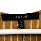 NWT Toccin French Brown Parchment Lex Zip Front Sleeveless Dress Womens Small