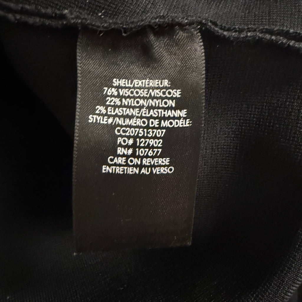 Alice + Olivia Sharee Cropped Pullover Black Tie Up Front Womens Size Small