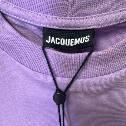 NWT Jacquemus Purple Short Sleeve Crewneck Camargue Cotton Top Womens X-Small
