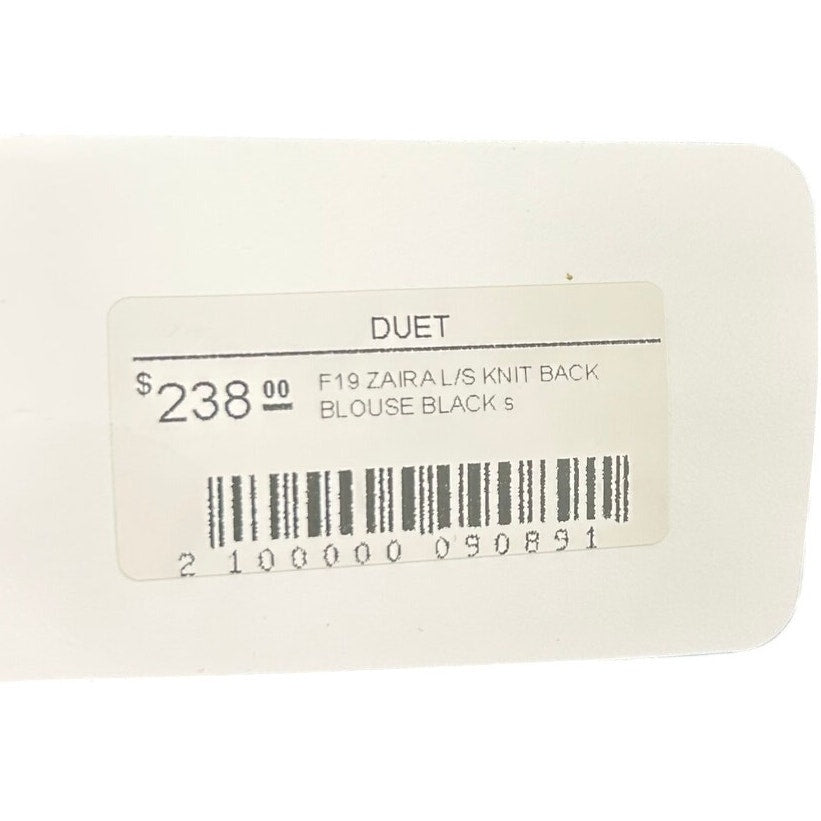 NWT Max Mara Leisure Black Zaira Knit Asymmetric Hem Blouse Womens US Small