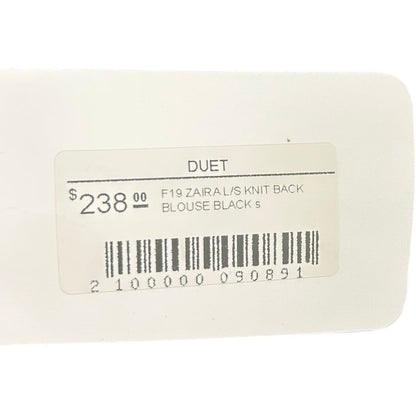 NWT Max Mara Leisure Black Zaira Knit Asymmetric Hem Blouse Womens US Small