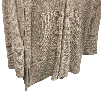 Lululemon Athletica Along the Way Full Zip Hoodie Heathered Soft Sand Womens XS