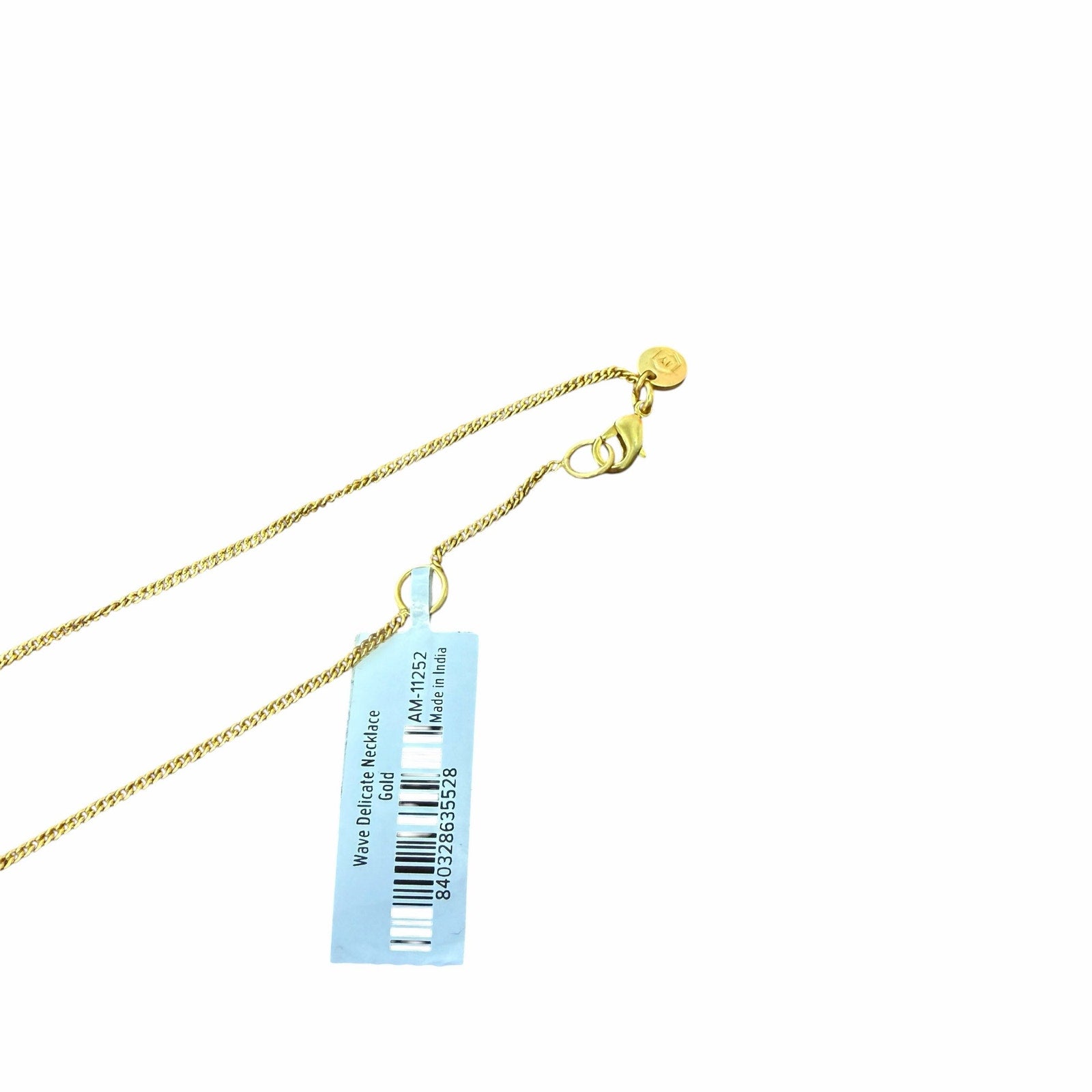 NWT Julie Vos Wave Delicate Necklace 24K Gold Plated Rounded Droplet