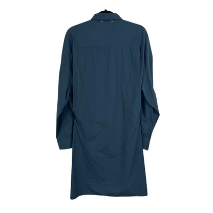 Kerri Rosenthal Midnight Blue Heart Elbow Patch Lilli Mini Shirt Dress Womens XL