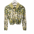 NWT Alice + Olivia Carson Printed Cardigan Fresh Air Butter Floral Size Small