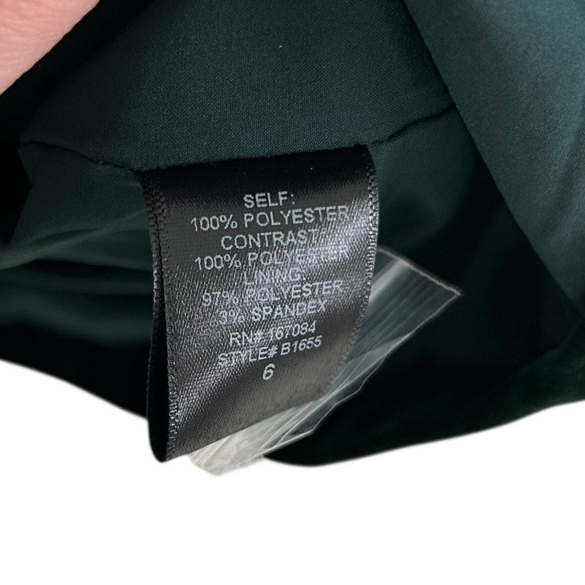 NWT Pomander Place Dark Green Velvet Stacie Mini Dress Womens 6