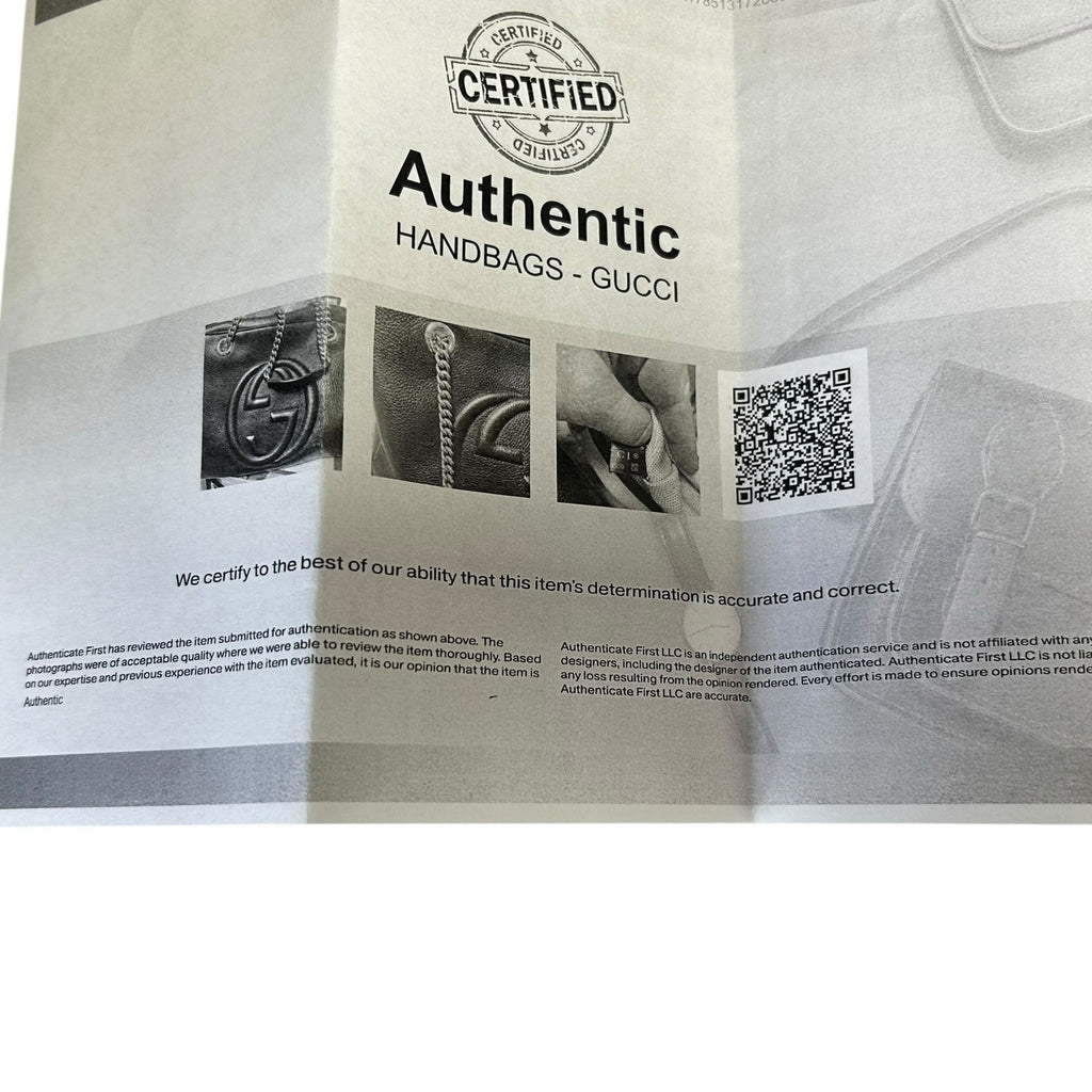 Gucci Black Pebbled Calfskin Leather Soho Double Chain Zip Shoulder Bag