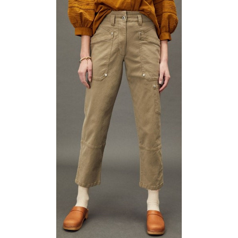 Anthropologie Maeve Turner Utility Cargo Pants Moss Green Womens 32