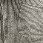 Brunello Cucinelli Dark Gray Ribbed Cotton Shadow Pocket Cardigan Womens Size XS