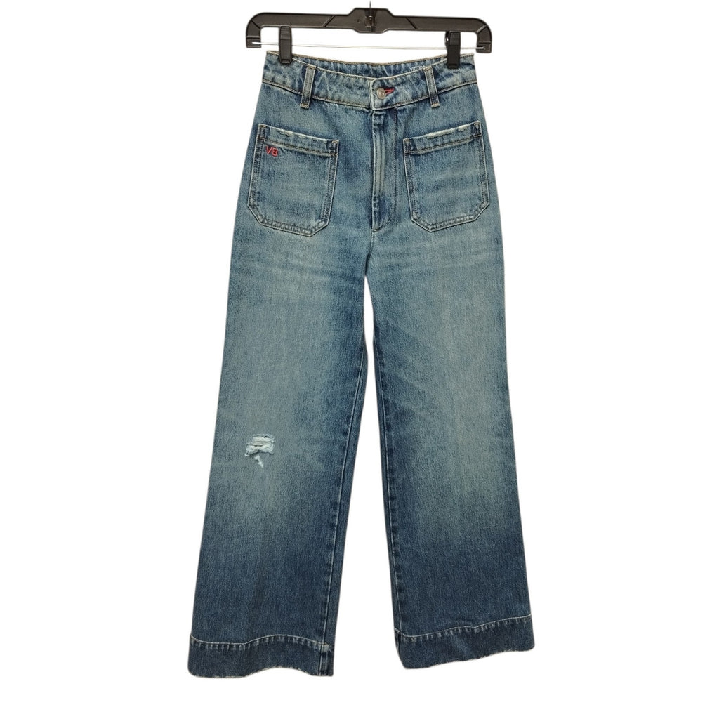 Victoria Beckham Womens High Rise Wide Leg Alina Jeans 25 US 0 Capsule Casual