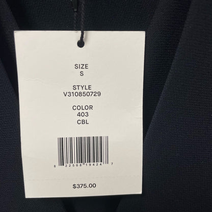 NWT Vince Coastal Crepe Elbow Sleeve Double V Dress Black Womens Small