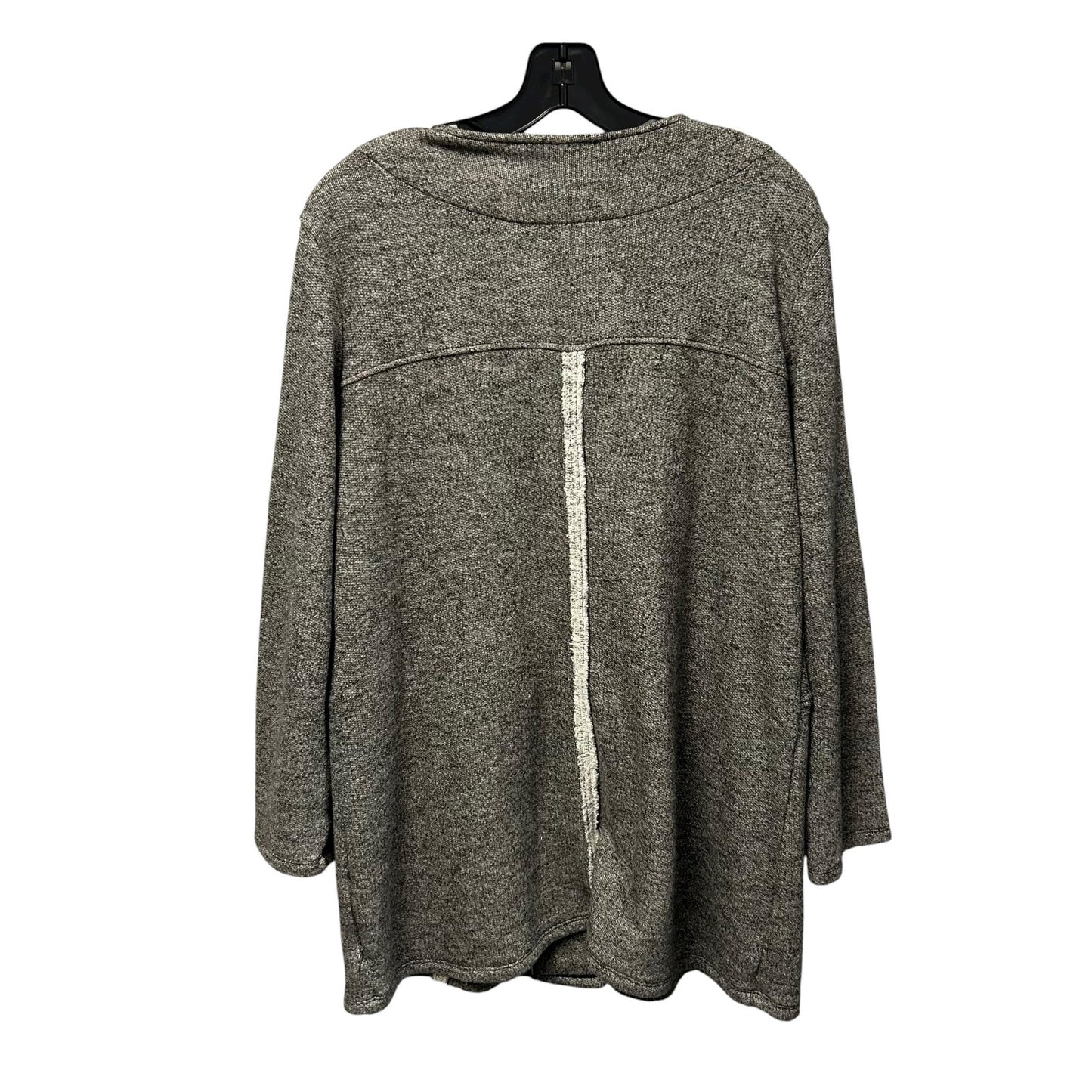 Neon Buddha Gray White Cotton Blend Penrose Long Button Jacket Womens Size XL