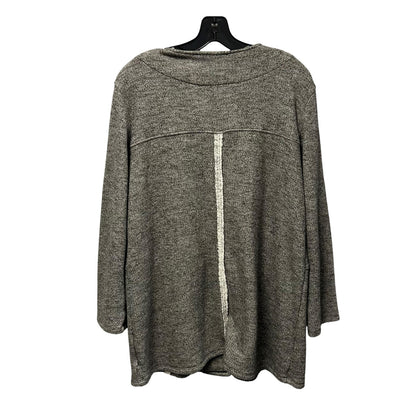 Neon Buddha Gray White Cotton Blend Penrose Long Button Jacket Womens Size XL