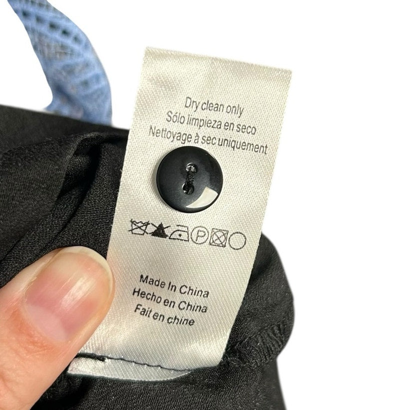 Adelyn Rae Burgundy White Blue Crochet Floral Long Sleeve Dress Womens Large