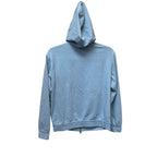 Brunello Cucinelli Monili-Tab Cotton Felpa Zip-Up Hoodie Light Blue Womens XS