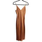 Lagence Womens Jodie Y2K Midi Silk Slip Dress 6 Bias Cut Preppy Coquette Dainty