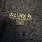 St. John Basics Santana Knit Pull On Maxi Skirt Black Womens Size 6