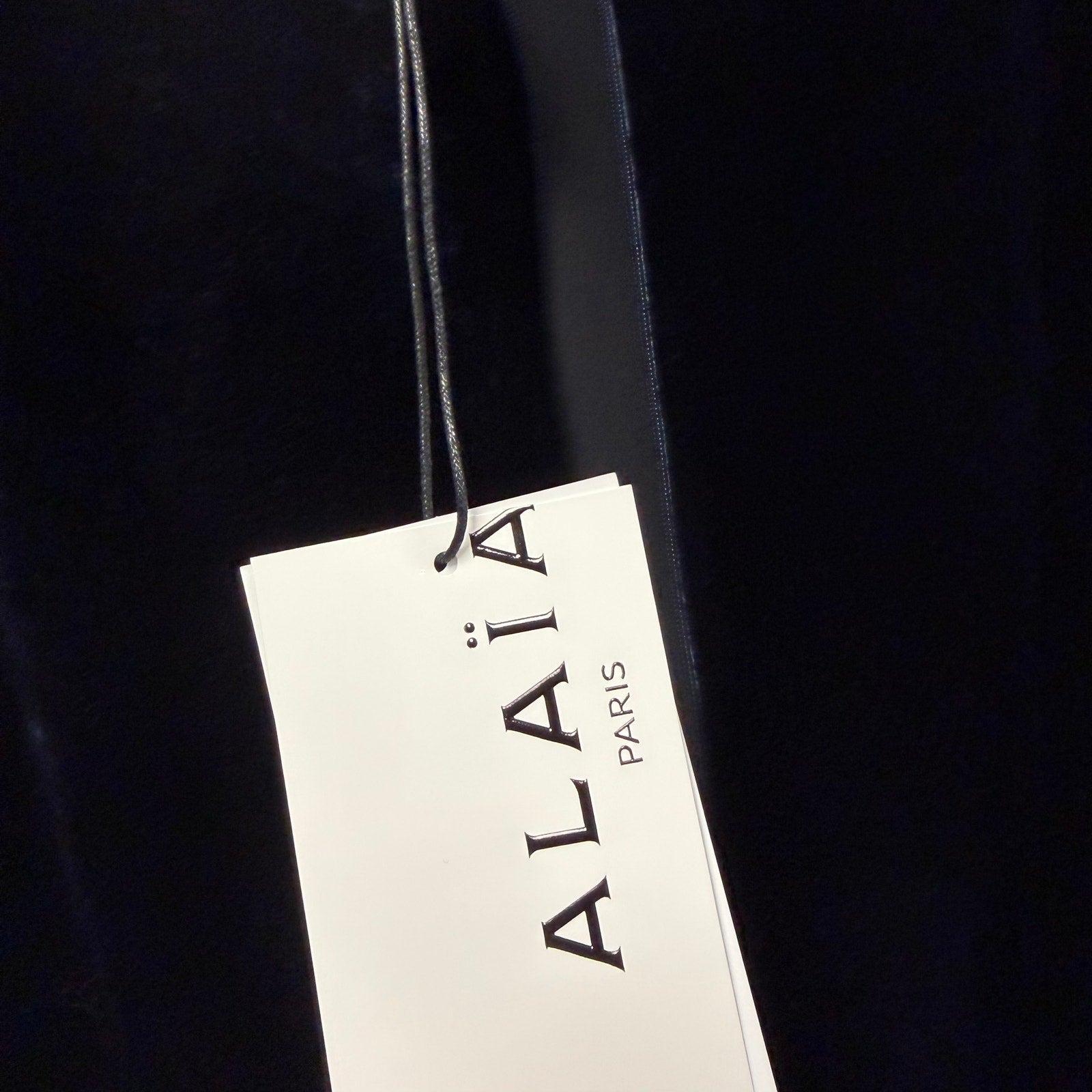 NWT Alaia Turtleneck Velvet Mini Dress Navy Womens FR 36 / US 4