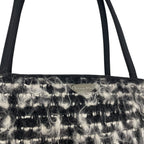 Vintage Christian Dior 1999 Black White Boucle Tweed Top Handle Tote Handbag