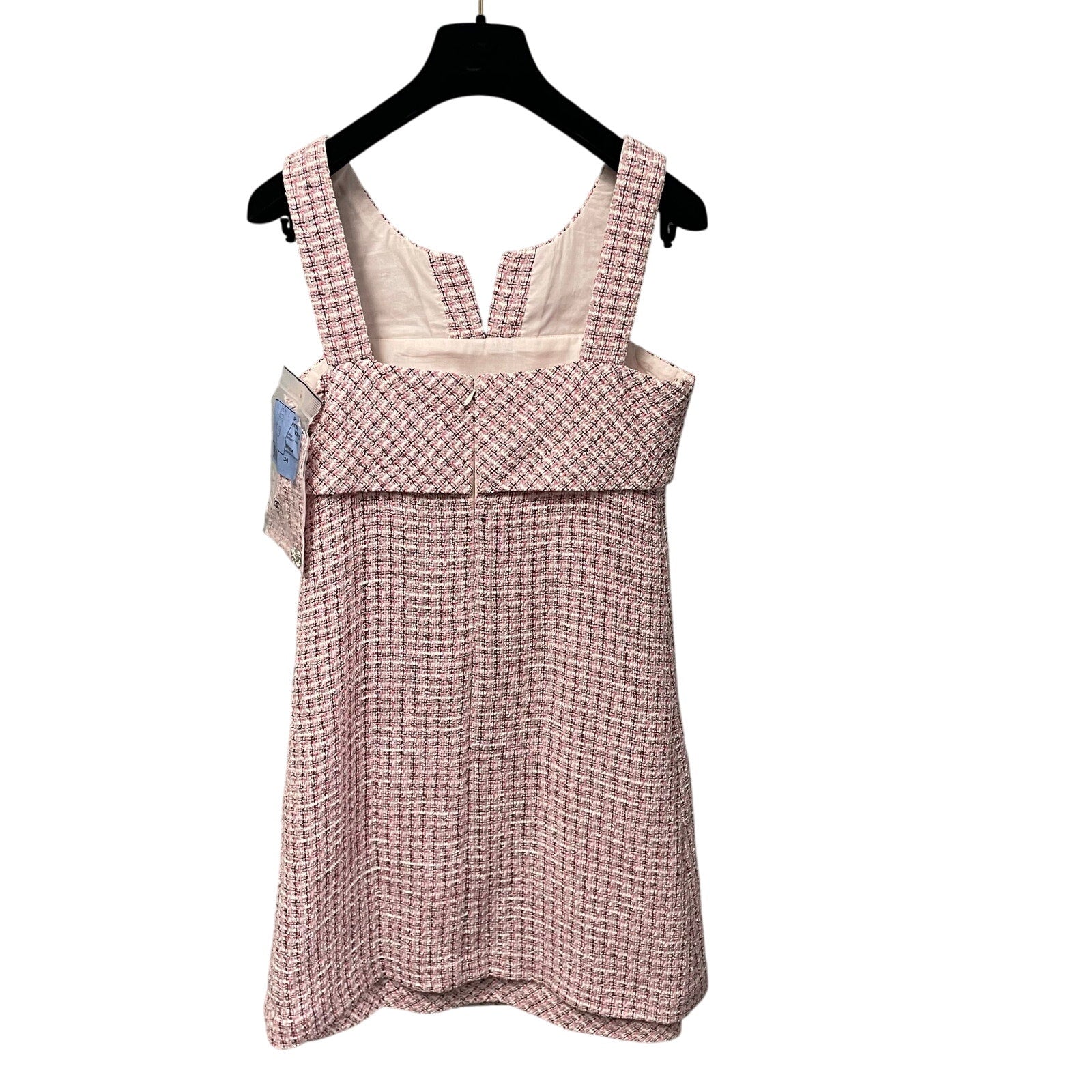 NWT Chanel 2014 Fantasy Tweed Dress Pink White Black Womens Size 34 / US 2