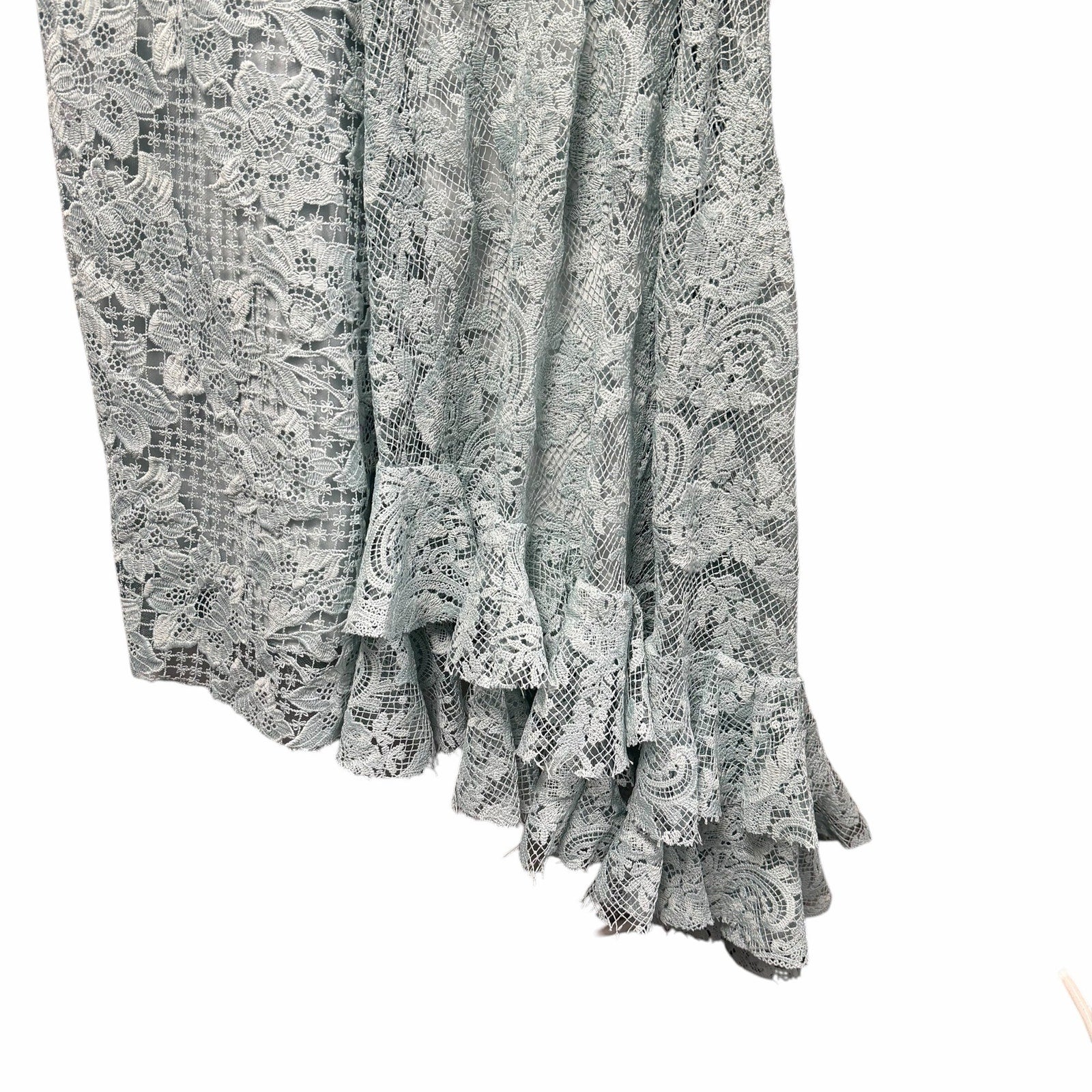 NWT Erdem Melora Asymmetric Lace Midi Dress Sky Blue US 4 *Worn by Taylor Swift*