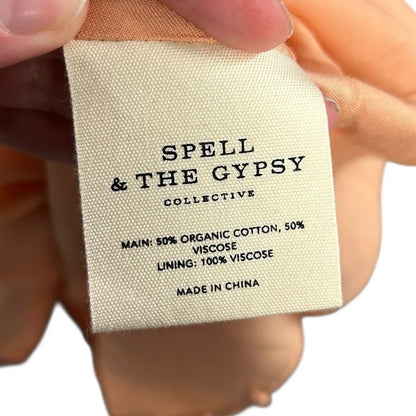 NWT Spell & The Gypsy Pink Blossom Print Folk Song Boho Midi Dress Womens XS