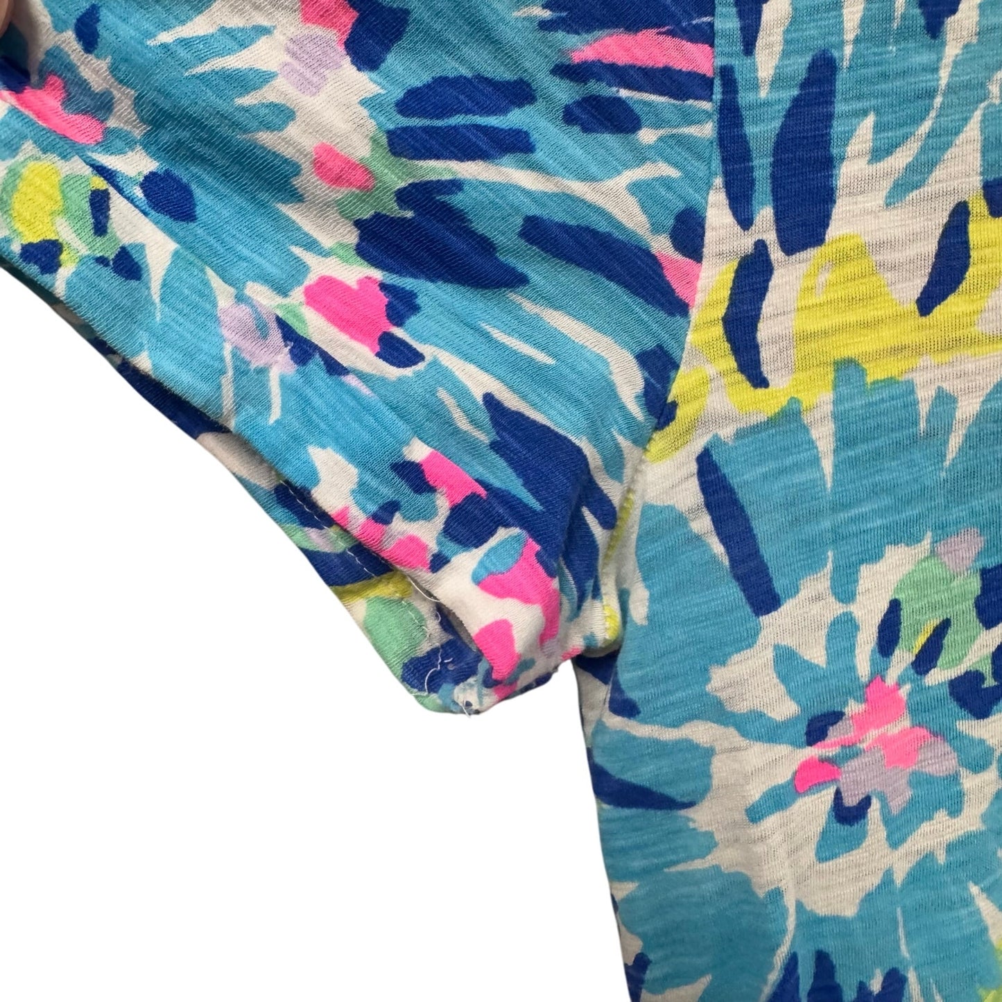 Lilly Pulitzer Short Sleeve V Neck Dive In T-Shirt Dress Womens X-Small