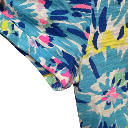 Lilly Pulitzer Short Sleeve V Neck Dive In T-Shirt Dress Womens X-Small