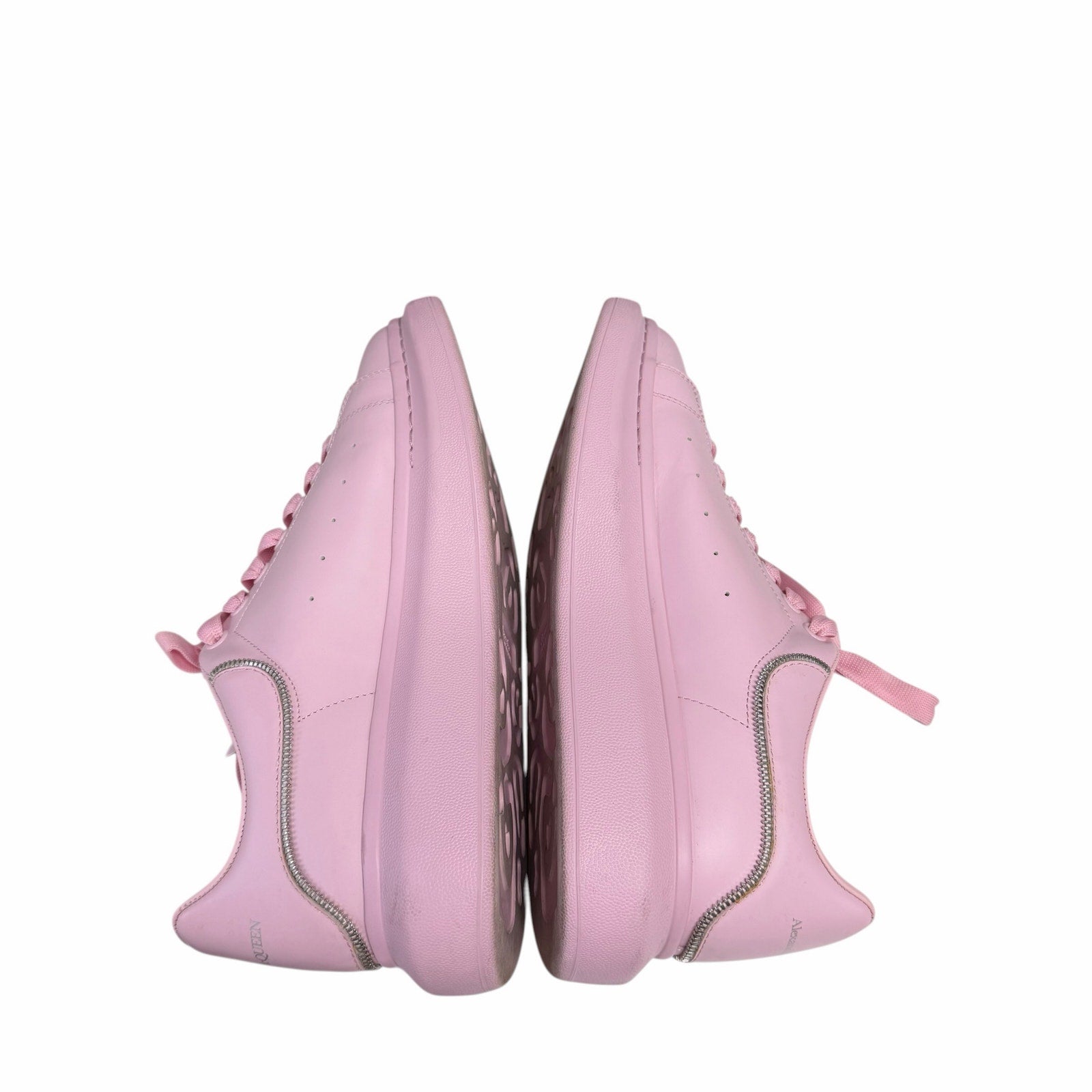 Alexander McQueen Zipper Tooth Oversized Sneaker Ice Pink Mens 45 / US 12