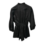 NWT Zimmermann 100% Linen Black Devi Panelled Playsuit Womens AU 1 / US 6