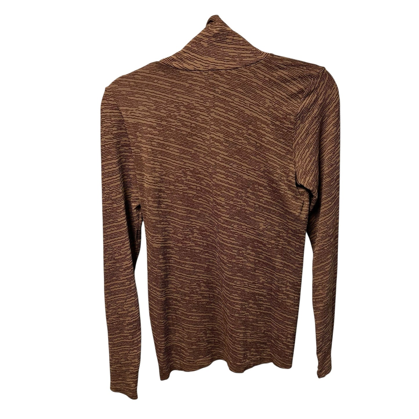 Athleta Brown Flurry Seamless Long Sleeve Pullover Turtleneck Top Womens Large