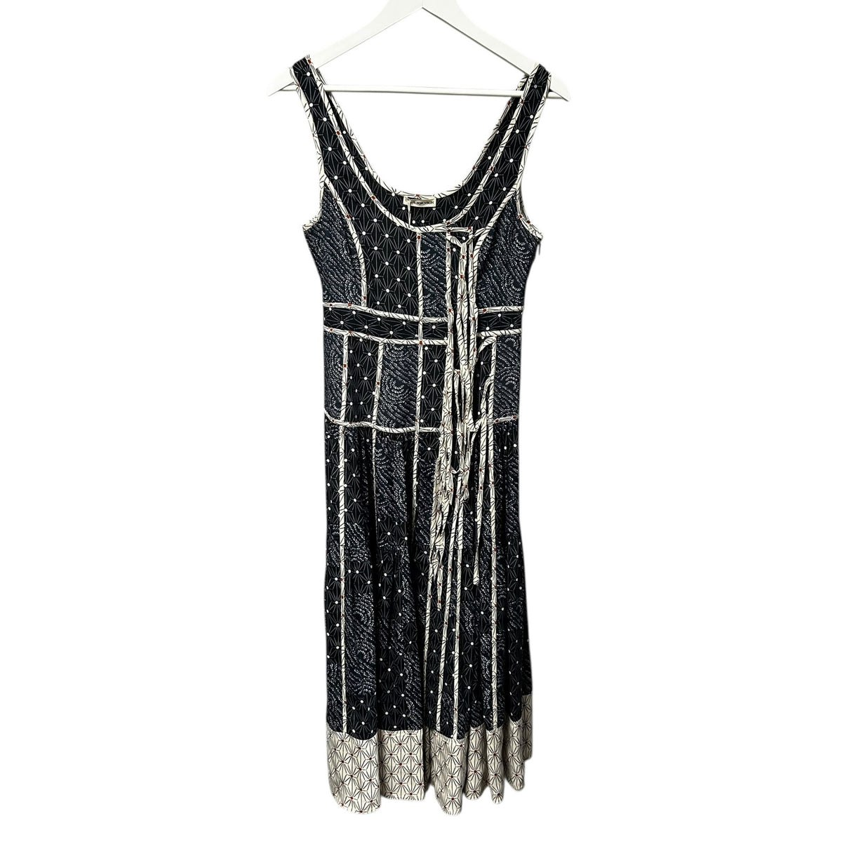 NWT Ulla Johnson Twilight Keira Printed Sleeveless Tie Midi Dress Womens 4 Boho