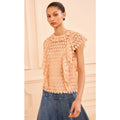 NWT Ulla Johnson Blush Pink Daevy Lace Short Sleeve Top Womens 0