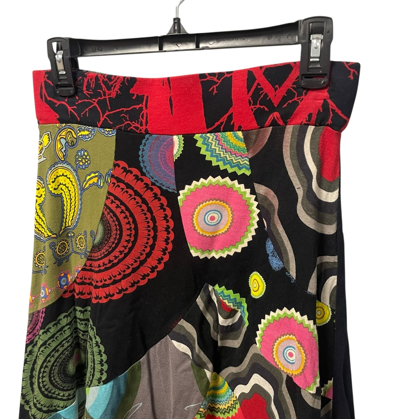 Y2K Desigual Pure Cotton Mixed Print Multicolor Pull On Skirt Womens Small