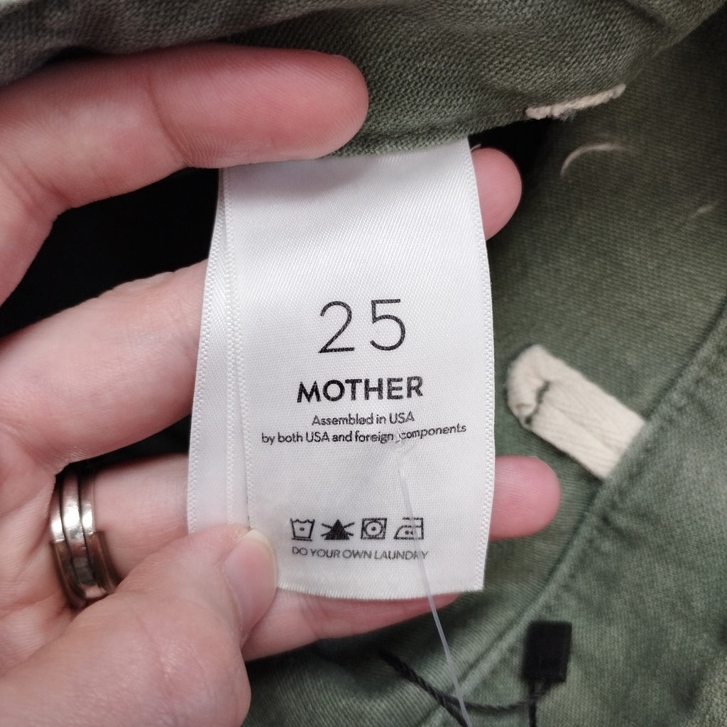 NWT Mother The AWOL Hover Jean 25 US 0 Roger That Military Grunge Streetwear