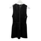 Alice + Olivia Marcella Faux Leather Lined Sleeveless Dress Black Womens Size 4