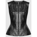 Alexander McQueen Seamed Leather Zip Up Vest Black Size 36 / US 0 Grunge Goth