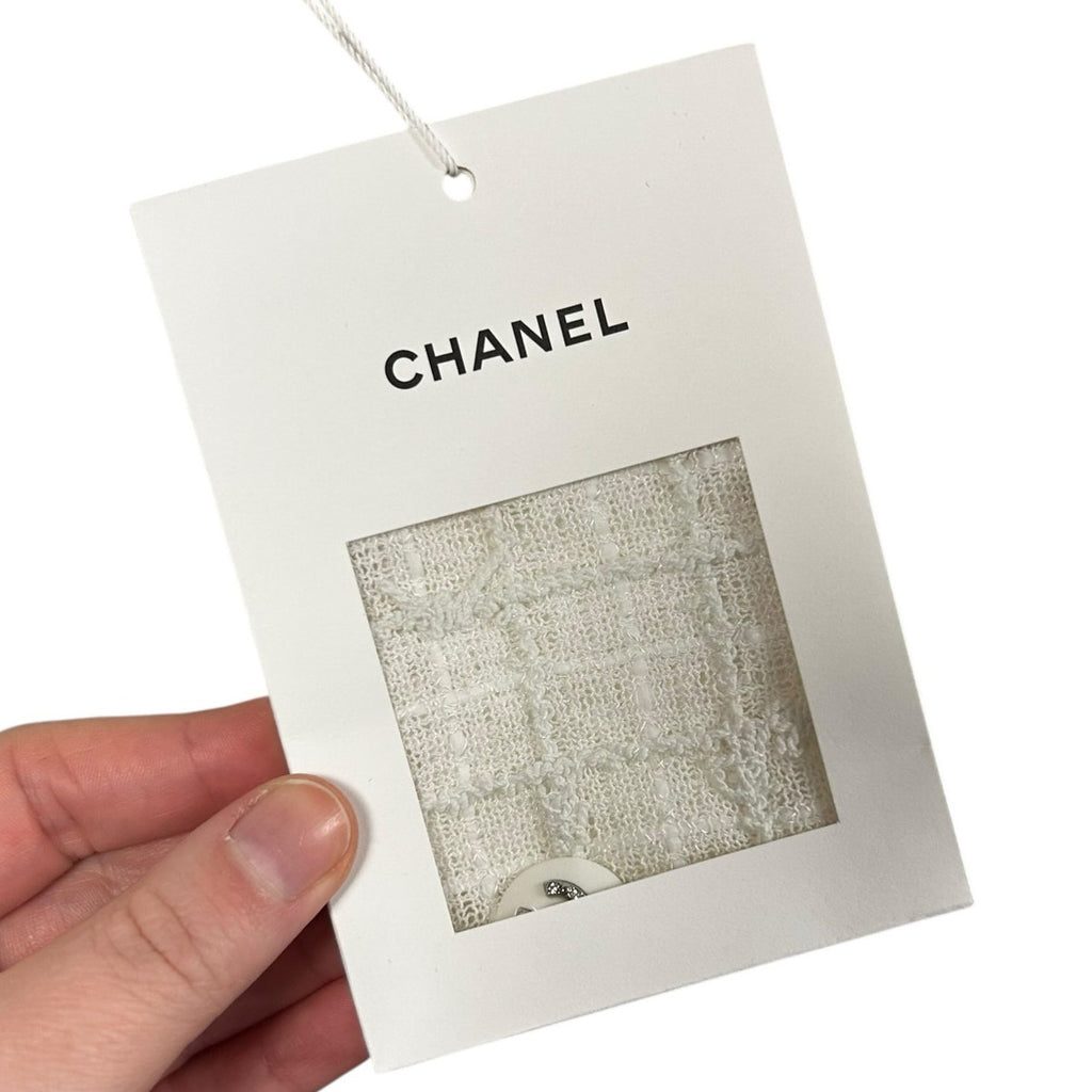NWT Chanel White Cruise Collection Tweed & Lace Mini Dress Womens 36 / US 4