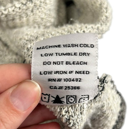 Neon Buddha Gray White Cotton Blend Penrose Long Button Jacket Womens Size XL