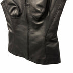 Alexander McQueen Seamed Leather Zip Up Vest Black Size 36 / US 0 Grunge Goth