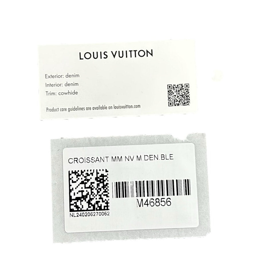 Louis Vuitton 2024 Croissant MM Monogram Denim Blue Shoulder Bag