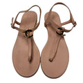 Chanel Blush Pink Interlocking CC Logo Leather T-Strap Sandals Womens 39 / US 9