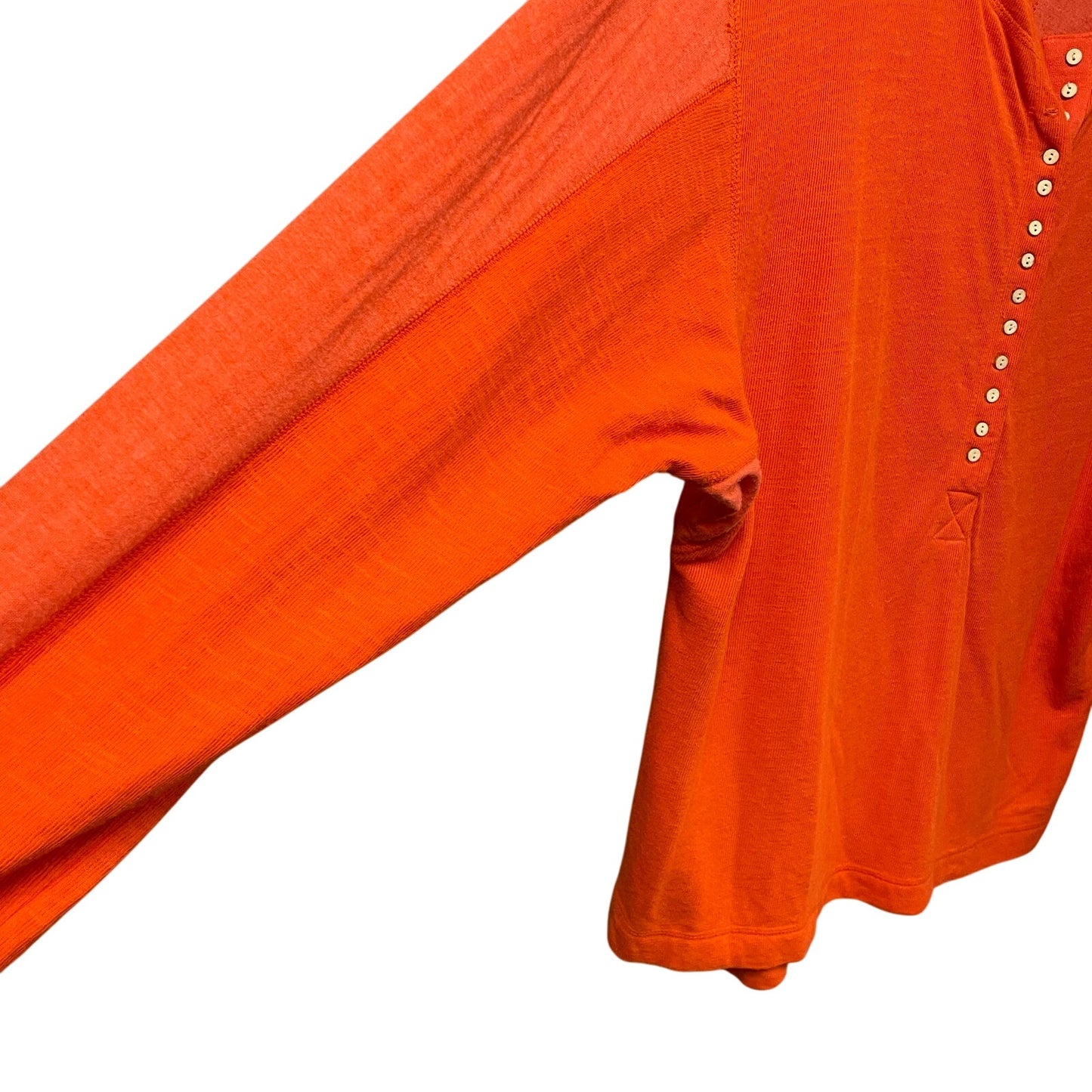 Free People We The Free Back At It Oversized Henley Top Long Sleeve Orange Large