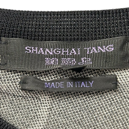 Shanghai Tang Black White Tan Mixed Animal Print Long Sleeve Dress Womens Small