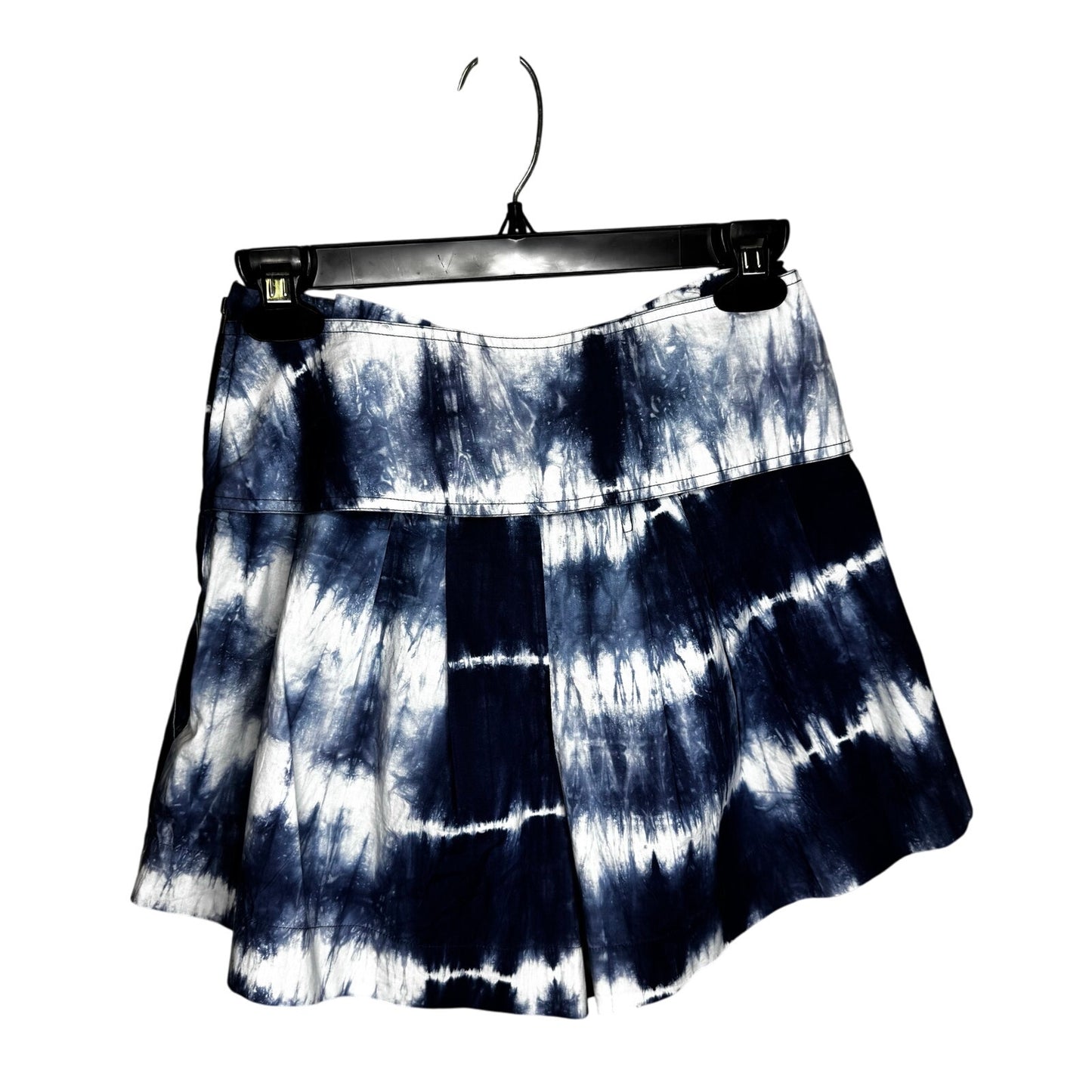 Ulla Johnson Indigo Tie Dye High Rise Belted Paloma Cotton Shorts Womens 0