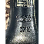 Gucci Paloma Leopard Print Pony Hair Heeled Bootie GG Logo Size 37.5 / US 7.5
