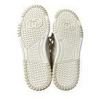 Gucci White Re-Web Low Top Leather Lace Up Sneakers Mens 39 / US 5.5