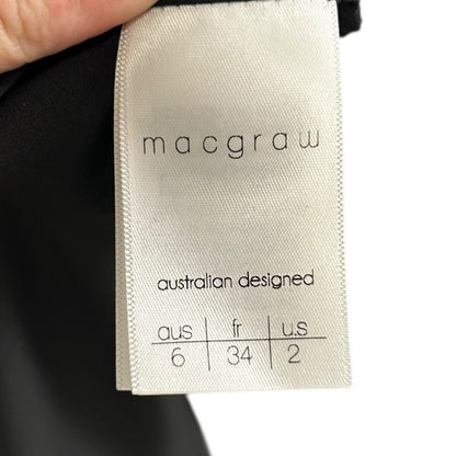 NWT Macgraw Black Immortal Dress Chantilly-Lace Midi Dress Womens US 2