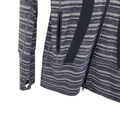 Lululemon Athletica Stride Jacket Black Stripes Galore / Black Womens 4